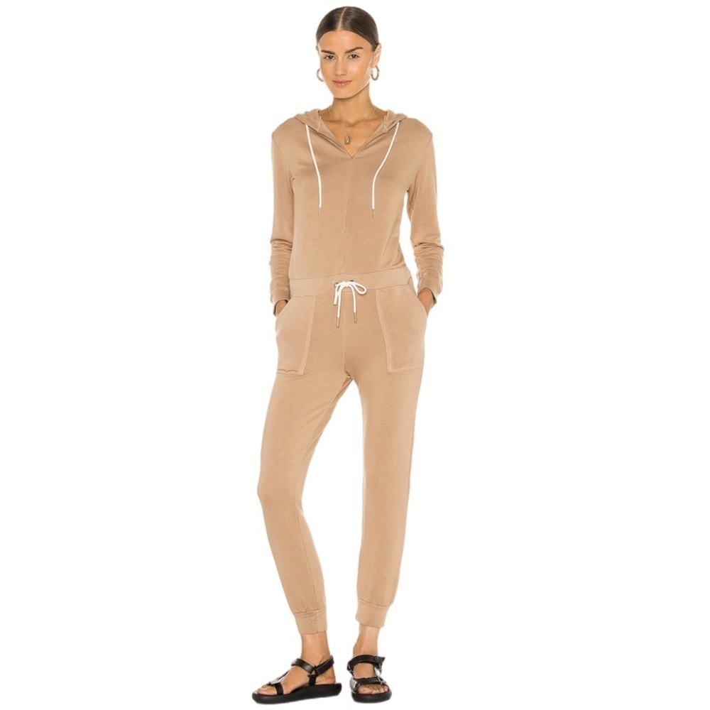 Monrow - Super Soft Hoodie Jumpsuit- XS
